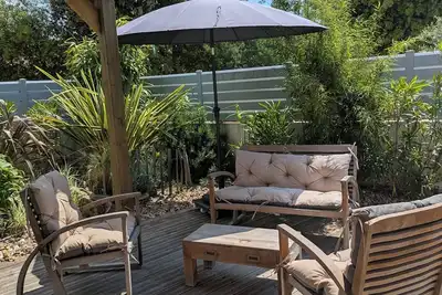Image de Maison Cosy proche Plage et Bourg, Tout à pied, Wifi. \"La Pergola Océane\"