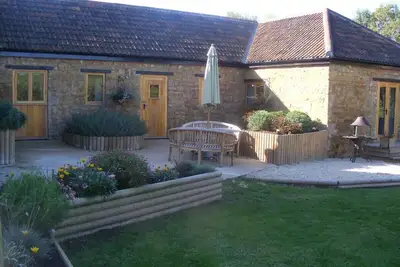 Contemporary, modern barn conversion with private hot tub