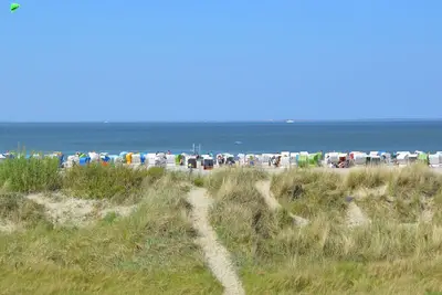 Image de North Sea coast, sandy beach, terrace, small half of the house New!