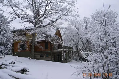 Image de Rustic Log Cabin Nestled Privately in the Woods