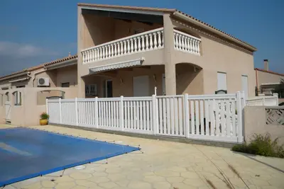 Image de Villa 75m, 4étoiles, Piscine privée, 3 Chambres (1 clim), Cuisine clim, Terrasse.