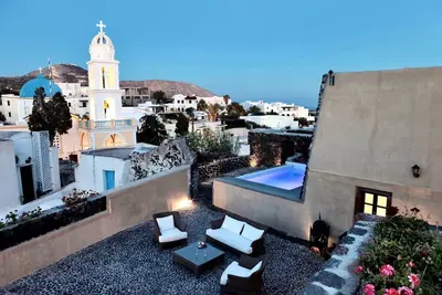 Super Luxury Santorini Villa | Mansion Kyani | Private Pool | 3 Bdr | Megalochori