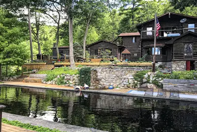 Image de 1890's Log Cabin ~ 230 Acre Private Reserve ~ 150’ Waterfall ~ Hiking Trails