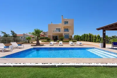 Image de Luxury Rhodes Villa | Villa Aegean Blue | 4 Bedrooms | Amazing Sea view & Private Pool | Koskinou