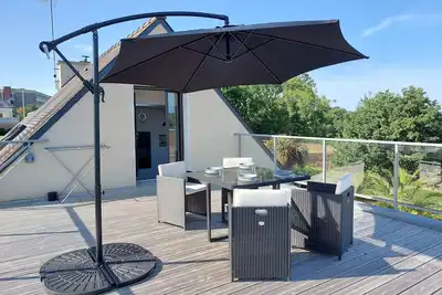 Bel appartement avec terrasse à 5 mn de St Cast