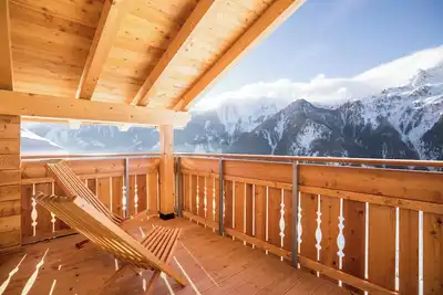 Image de Maison de vacances \"Chalet Henne-Hochgruberhof\" dans un cadre montagneux idyllique avec sauna