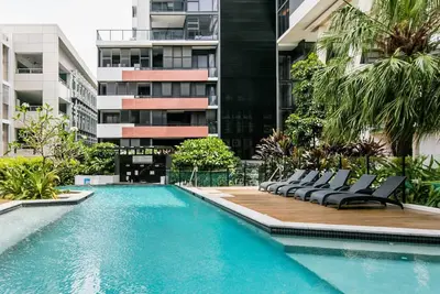 Image de Stunning Family Resort-like apartment in South Brisbane Huge Balcony Pool Gym Cafe Fast Wifi Carpark
