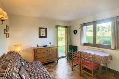 Image de Studio Cabine avec Jardin Privatif près du Téléski du Bouchet - Combloux
