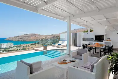 Image de Executive Rhodes Villa | Villa Faros | Private Pool | 3 Bedrooms | Lindos