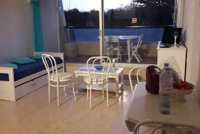 Image de Grand studio face mer avec balcon et  parking extérieur  4 personnes