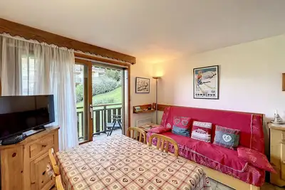 Image de Studio cabine proche centre Combloux, 4 pers, balcon, parking