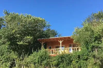 Image de Luxury cabin with covered terrace and panoramic view