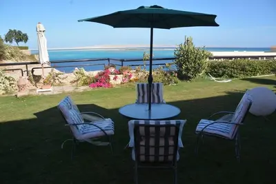 Semi attached luxurious town house located in a resort with private beach access