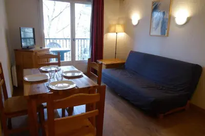 Image de À 100m des remontées, 1er étage, balcon, télévision, casier à ski, 31m², Saint Gervais
