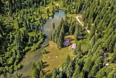 Image de 1920 Montana Quiet Log Cabin! Creek, fire pit, 10 ac. of wilderness/ Swan Valley