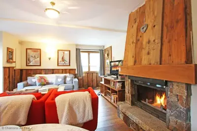 Image de La Ferme des Praz est un appartement de 4 lits / 2 salles de bain à Chamonix à côté du téléphérique
