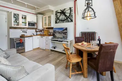 Image de L'appartement Mont Blanc 212 est un appartement élégant d'une chambre dans le centre de Chamonix