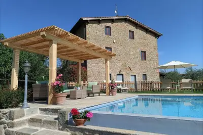 Image de Maison de vacances privée avec Wifi, climatisation, piscine privée, Tv, véranda, vue panoramique