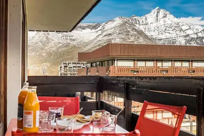 Image de À 100m des pistes de ski, 3ème étage, balcon, télévision, 32m², Tignes