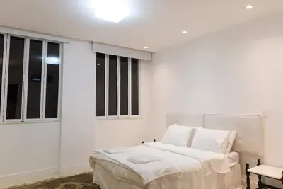 Queen-size suite in a luxury hotel