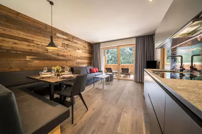 Image de Appartement \"Seebrunn - Kaserfeld Alm\" avec vue sur montagne, terrasse et jardin