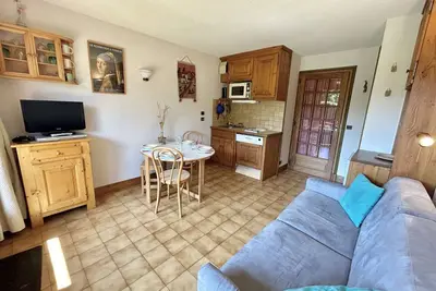 Image de Studio Alcôve Cosy, 4 Pers, Jardin, Parking, Proche Télécabine et Golf - Megève