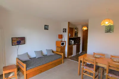 Image de Studio cabine cosy avec balcon, proche du centre des Saisies - 4 pers, 2 étoiles