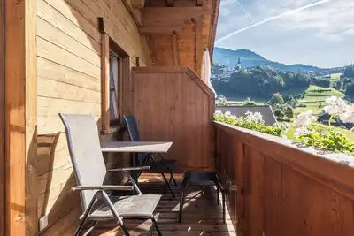 Image de Maison de vacances \"Sonnenresidenz Nature\" avec vue sur les montagnes et jardin partagé