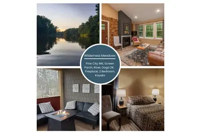 Image de Pine City/River/kayaks/dogs/firepit/screen porch