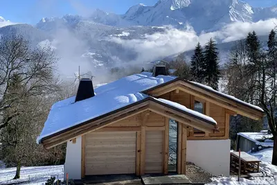 Image de Chalet Combloux/Megève 10-12p avec vue panoramique Mont Blanc - Sauna