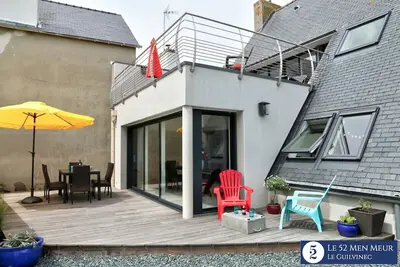 Vue mer, 40m de la plage et 300m de tous commerces