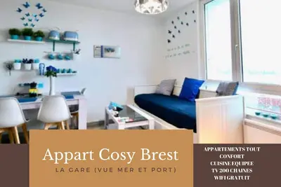 Image de Appart Cosy Brest 5 la gare vue mer