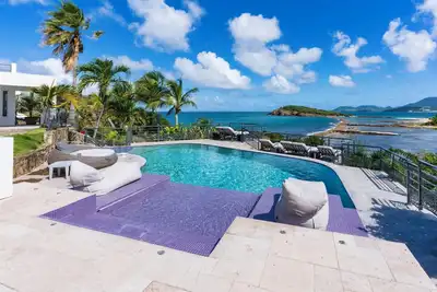 Image de Amethyst (5 bedrooms) - Cliffside villa with pool and ocean view, Terres Basses, St. Martin