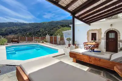 Image de Cosmakis stone built house with pool, south Crete