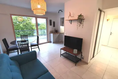 T2, dans une immeuble neuf, avec terrasse et garage, vue sur Parc Blandan