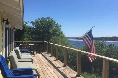 Image de The Topsider-panoramic of the Atlantic Ocean, 2 lighthouses, and Popham beach