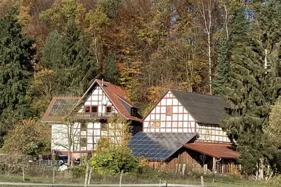 Image de Maisonette apartment in an old half-timbered house on a horse farm in the middle of nature