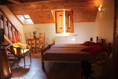 Image de Chambre avec 4 couchages, avec mezzanine.