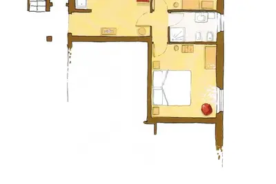 Image de Blue/Arancio-Appartement-Appartement-Salle de bain privée-Vue sur Jardin