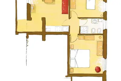 Image de Giallo/Rosso-Appartement-Appartement-Salle de bain privée-Vue sur la campagne