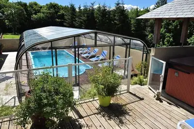 Image de Gîte à Lopéau 8 personnes avec piscine/spa, proche mer, activités touristiques