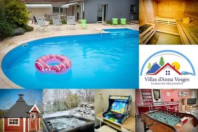 Image de 200m² villa with heated swimming pool, Spa, sauna, kota grill and table football
