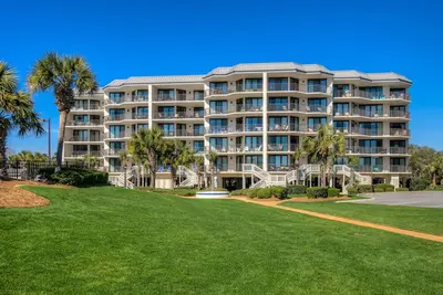 Oceanfront condo with pool access in gated Pawleys Island community.