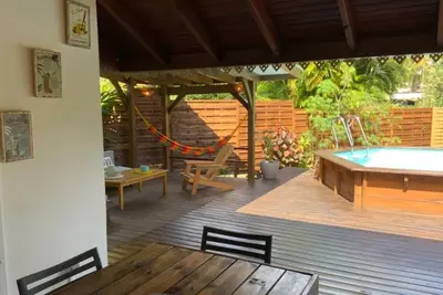 Image de À 300 m de la plage, mini Villa avec piscine privée