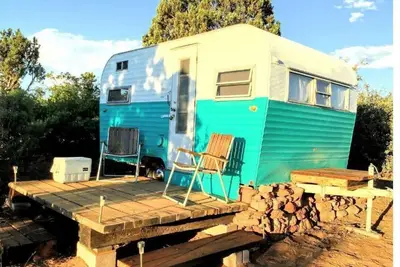 While not a hotel, the Feather Trailer provides a relaxed, peaceful retreat in nature with the warmth and convenience you need for a memorable outdoor getaway.