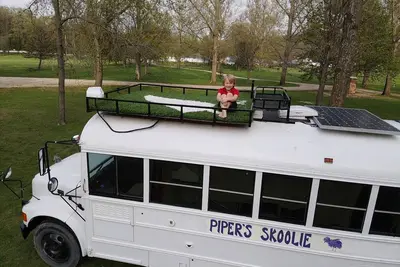 Image de Piper’s Bluffton Skoolie - Glamping in the most picturesque part of Iowa.