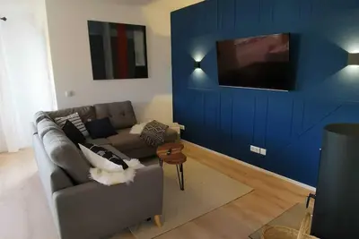 Image de Unique and modern apartment with designer bathroom and balcony