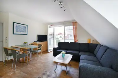 Image de 56 m² apartment, 1st floor, central, close to the beach, 4 pers. , balcony, parking lot, washing machine, bicycle shed