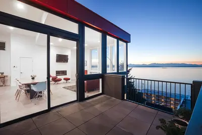 Alki Beach House with Sweeping Sea & Mountain Views