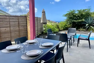 Image de New luxury T3, 4 people, 2 bedrooms, private pool + sea view = Top Vacances